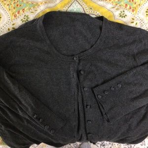 Gray button down sweater